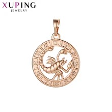 Xuping Роскошные Ожерелья Подвески Розовое золото Цвет Мода Дикий Стиль Ювелирные изделия для рождественской вечеринки Подарки для женщин S111S-34085