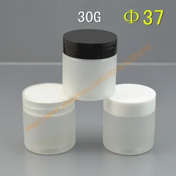 

30 grams clear frosted PET Cosmetic Jar with white/clear/black PP lid, 30 ml Sample Container,Cosmetic Packaging,30G Cream Jars