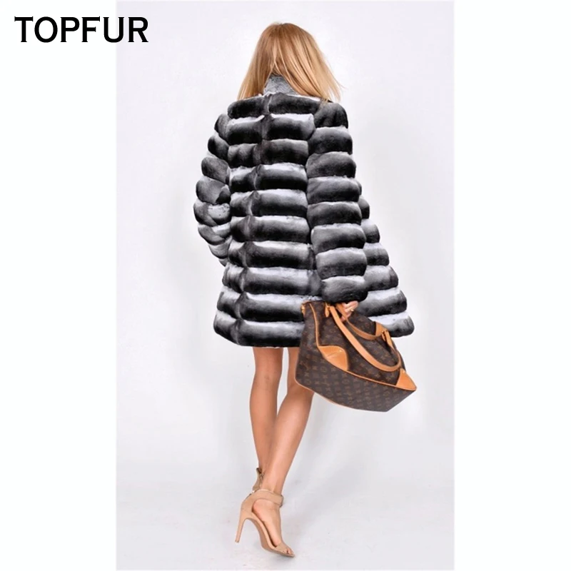 TOPFUR Fashion New Natural Real Fur Coat Women With Fur Collar Top Quality Winter Rex Rabbit Fur Coat Luxury Rex Rabbit Fur Coat TOPFUR Fashion New Natural Real Fur Coat Women With Fur Collar Top Quality Winter Rex Rabbit Fur Coat Luxury Rex Rabbit Fur Coat