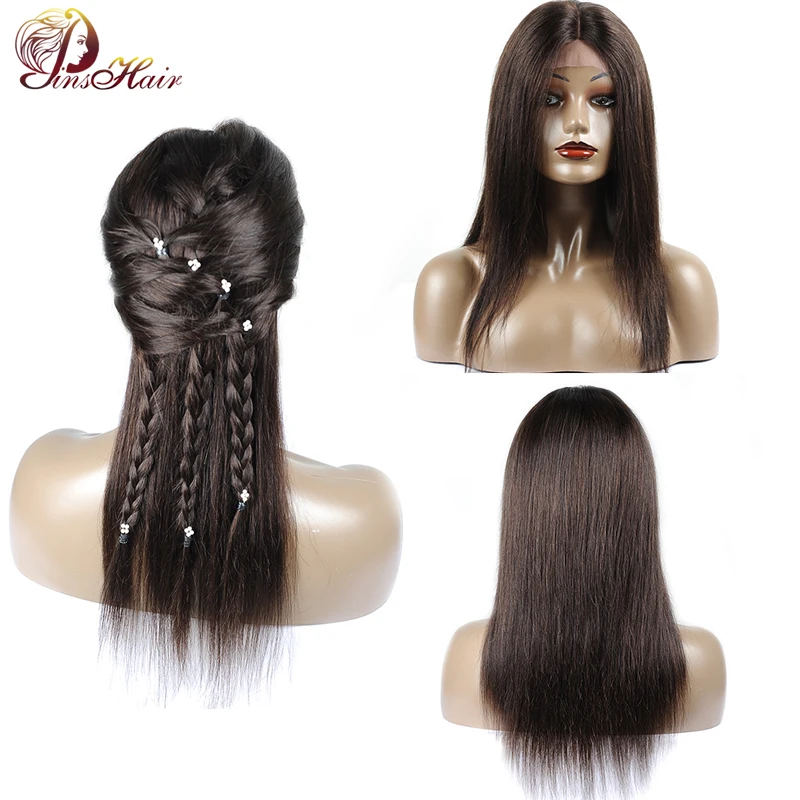 

#2 Natural Color Malaysian Straight Lace Front Human Hair Wig Black Women 180 Density Lace Front Human Hair Wig Nonremy Pinshair