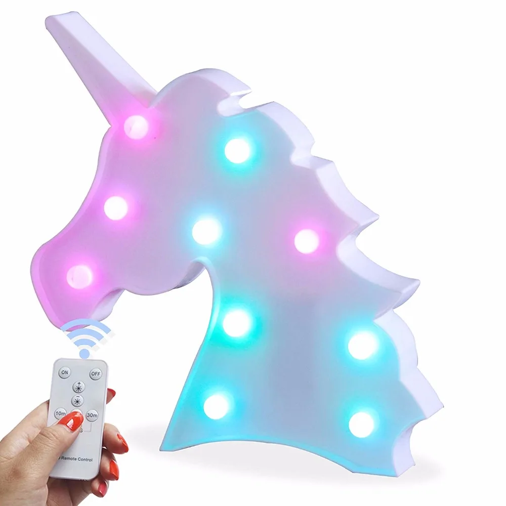 Battery Operated Night Light LED Marquee Sign with Wireless Remote Control for Kids' Room Bedroom Gift Party Home Decoration | Освещение