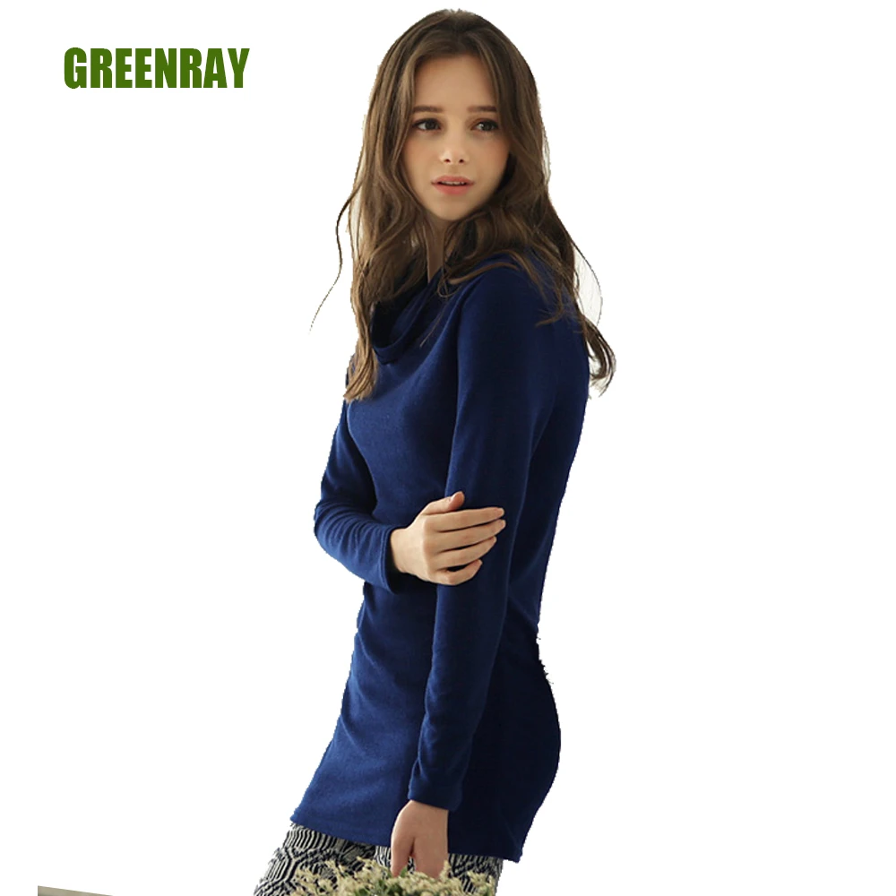 Otoño Invierno Tallas grandes 2XL de Cuello Alto Suéter Manga Larga Gris Blanco Azul de Punto de Algodón Básica Blusas de Las Señoras Top|turtleneck women|sleeve sweaterlong sweater - AliExpress