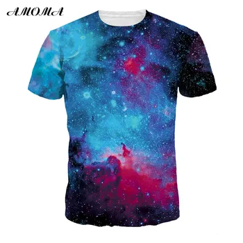 

AMOMA MEN /WOMEN Unisex Casual 3D-Printed Short Sleeve Tops T-Shirts Tees Interestellar