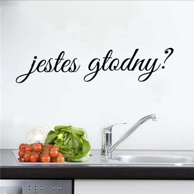 Best Price Poland Funny Kitchen Vinyl Wall Stickers , Polish Language Are You Hungry Wall Decals For Kitchen Dining Room Decoration Best Price Poland Funny Kitchen Vinyl Wall Stickers , Polish Language Are You Hungry Wall Decals For Kitchen Dining Room Decoration