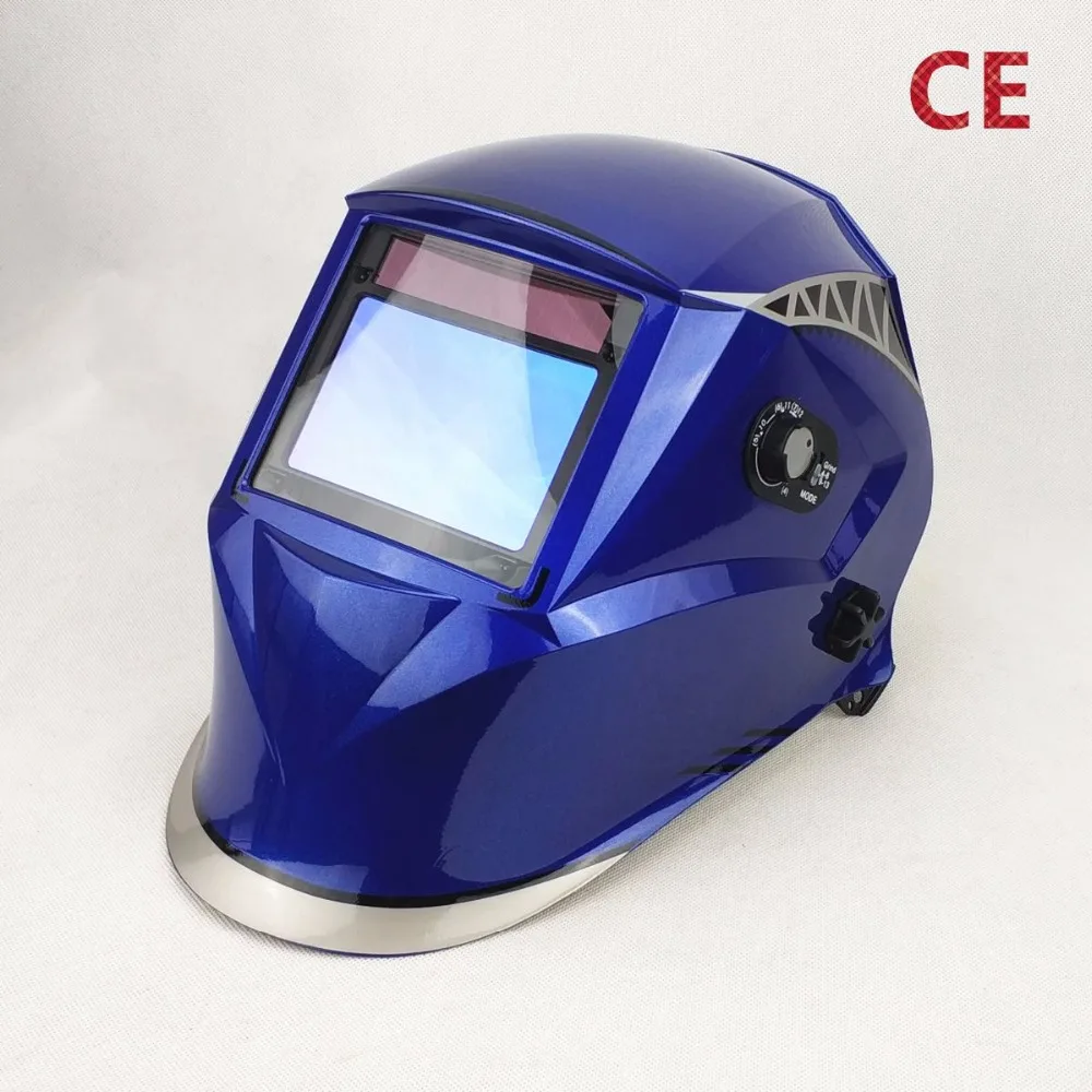 

Welding Helmet Best Optical Quality 1/1/1/1 Big View Size 3.94x2.56" 100x65mm Widest Shade Range DIN(3)4-13 CE Welding Mask