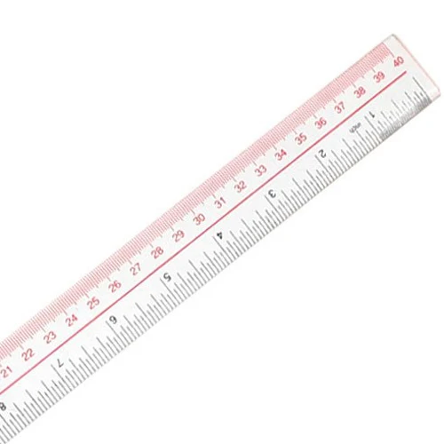 Straight Ruler 40cm 16 Inch Metric Plastic Measuring Ruler Tool 4pcs 