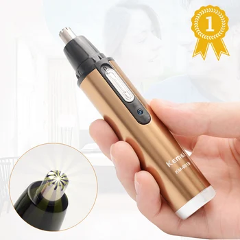 Electric Nose Hair Trimmer Rechargeable Professional Fashion Champagne Color Nose Hair Clipper Men Women Ear Hair Trimmer Brand 1
