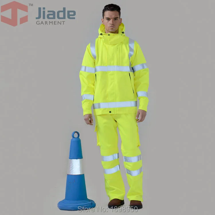 

Jiade Adult High Visibility Jacket Long Sleeve Jacket Men's Work Reflective Jacket