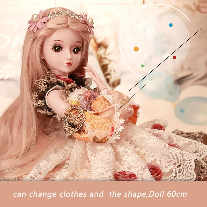 

60cm Demi Dressup simulation wedding princess doll toy set gift for girl