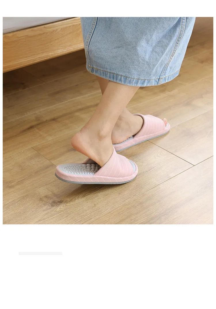 COOSA/Новинка; мужские полосатые массажные тапочки для ног; массажные шлепанцы для ног; портативные сандалии хорошего качества