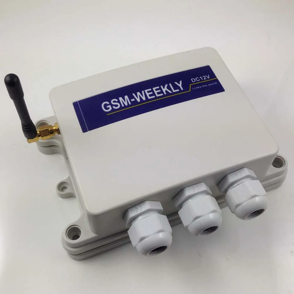 GSM Remote relay switch 16 segment timer for automatically output working ( Battery on board for power off alarm)