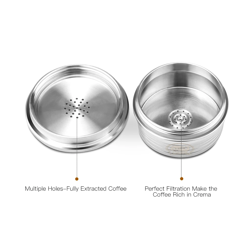 Кофейные фильтры iCafilas Для Delta Q NDIQ7323 и Lavazza Point EP, Мини Кофейные капсулы, капсулы из нержавеющей стали, металлическая кофейная чашка