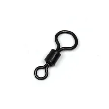 100 шт/партия матовый черный поворотный большой глаз сплошной кольцевой разъем рыболовные аксессуары