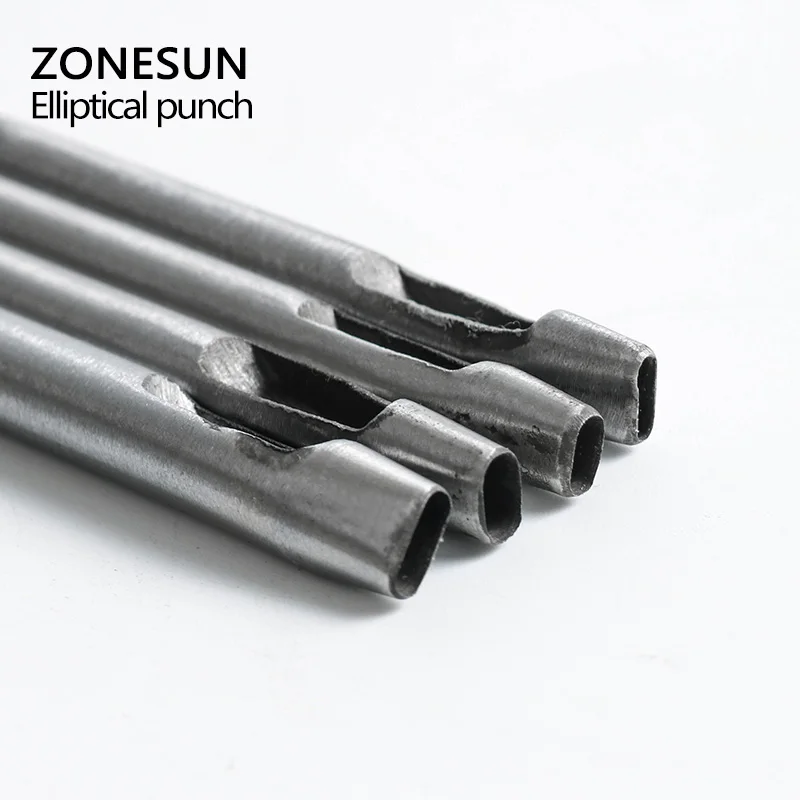 ZONESUN 4 шт./компл. Сделай Сам эллипс инструмент для пробивки отверстий кожа ремешок