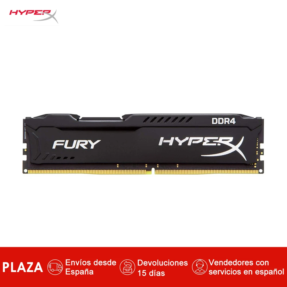 Memoria Оперативная память HyperX FURY (DDR4 de 8 ГБ 2 400 МГц 288 pin DIMM) Цвет negro|Оперативная