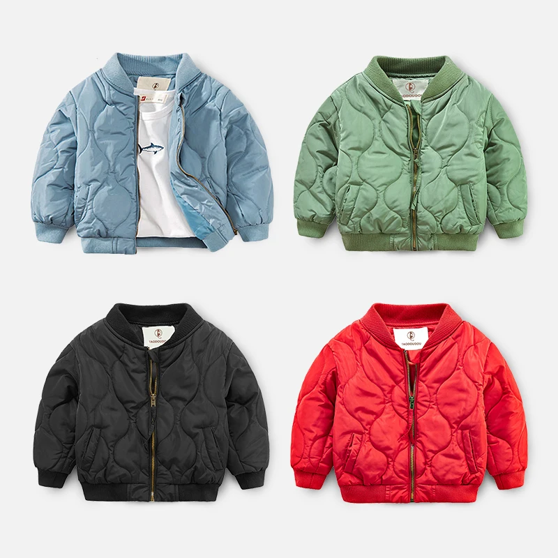

Little Boys Cotton Winter Jacket Children Warm Solid Coat Kids Casual Clothes