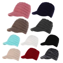 Женский зимний теплый вязаный утепленный головной убор для девочек, шерстяная шапка нового дизайна