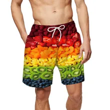 18 цветов, мужские шорты кэжуал, 3D принт с фруктами, короткие пляжные шорты с эластичной резинкой на талии, спортивные штаны, домашняя одежда, шорты для мальчиков
