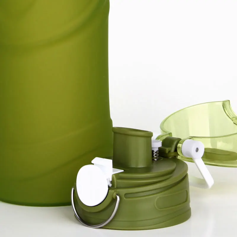 750ml Food Grade Silicone Cycling Bottle Foldable Bicycle Outdoor Sport Water Kettle Hiking Climbing Cup Bicycle Hydration U0088 (1)