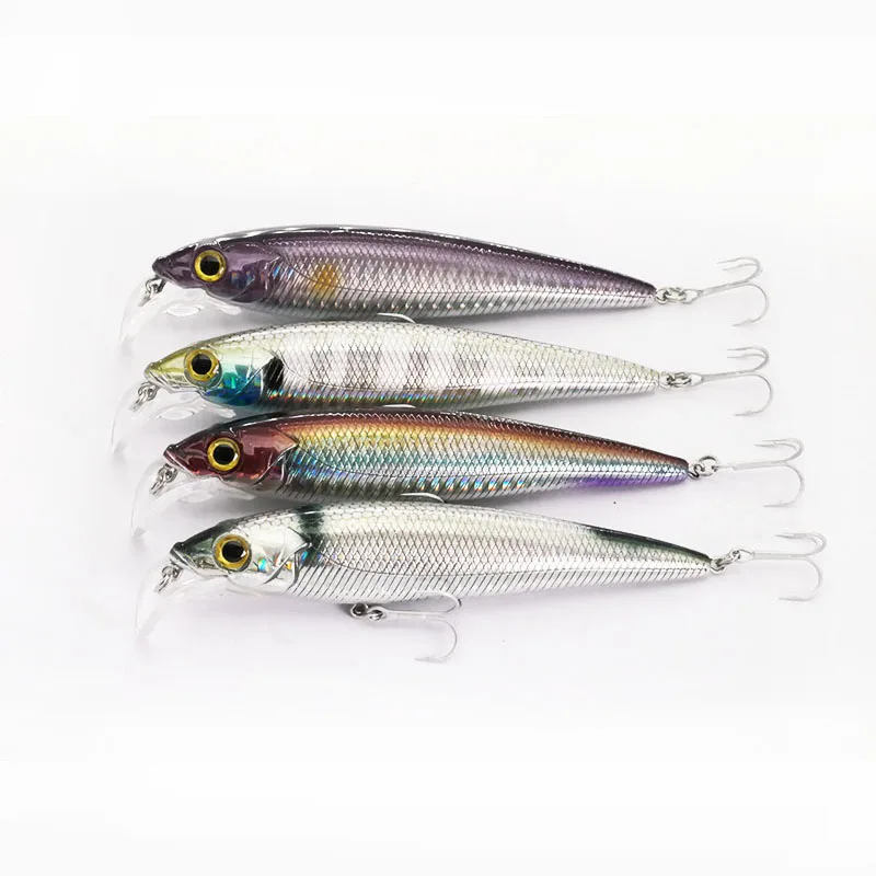 

1pcs/pack 11cm/18g sinking swimming action VMC hook minnow hard plastic artificial fish wobbler bass fishing bait tackle