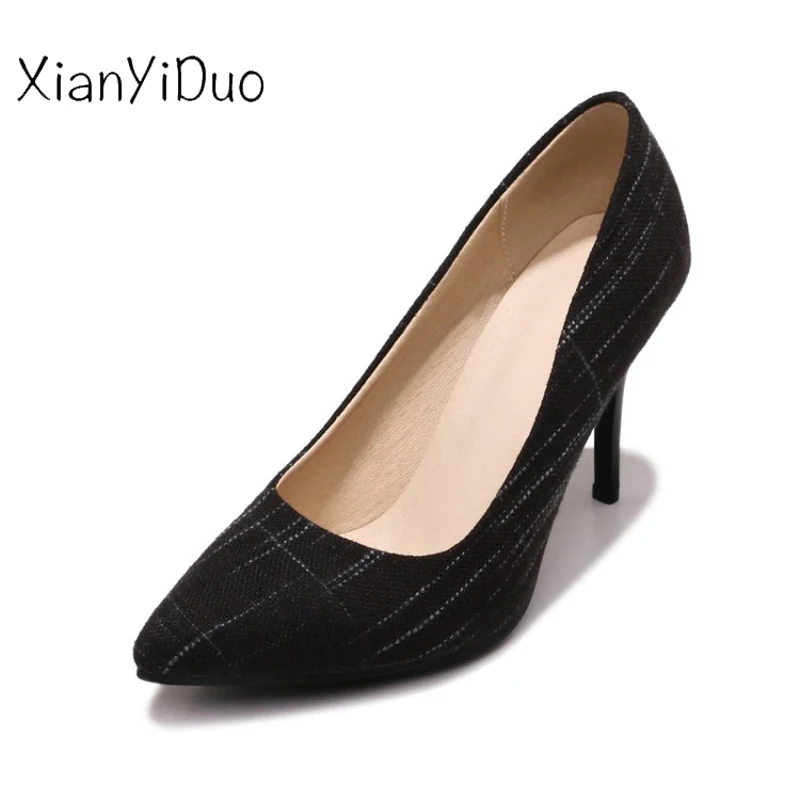

Xianyiduo Hemp Slingbacks Spring/Autumn Women's Shoes Pointed toe super high heels Pumps large size34-48/181