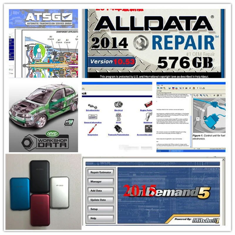  Alldata y Mitchell Software vivo taller de reparación de automóviles Software de datos 1053 mitchel