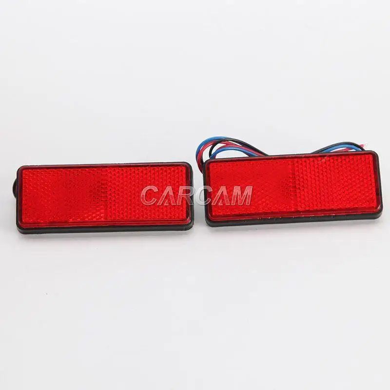 

2x LED Red Rectangle Reflector Tail Brake Marker Light For Truck Trailer Motorcycle Car ATV UTV SUV