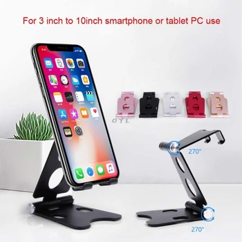 

Aluminum Universal Folding Adjustable Cell Phone Tablet Desk Stand Mount Holder For Pad For iPhone For Samsung Cell Phone