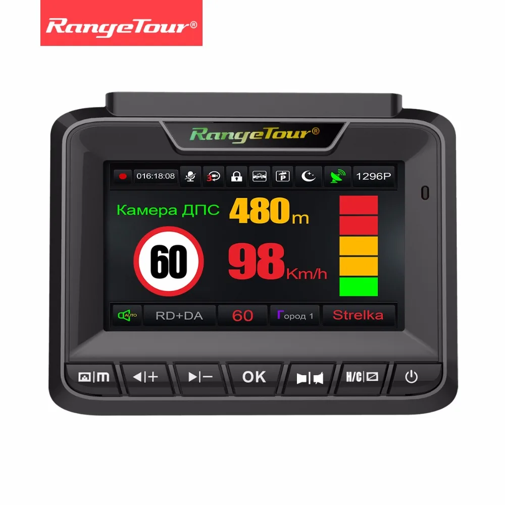 Россия 3 в 1 Автомобильный dvr Радар детектор gps Dash Cam FHD 1296 P видео рекордер