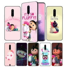 Agnes fluffy unicorn Despicable Me Soft Black Silicone Case Cover for OnePlus 6 6T 7 Pro 5G Ultra-thin TPU Phone Back Protective