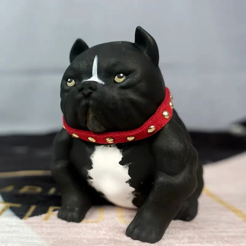 

3D American bully pitbull silicone mold Aromatherapy plaster Animal dog Shape car decor Candle crafts soap Molds for gypsum