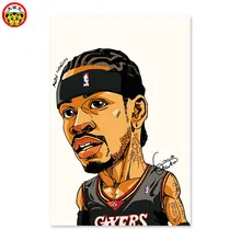 DIY Цифровая живопись, звезда, Аллен Айверсон, Баскетболист НБА, капитан. Самый короткий выбор, ответ, звезда, MVP трофей