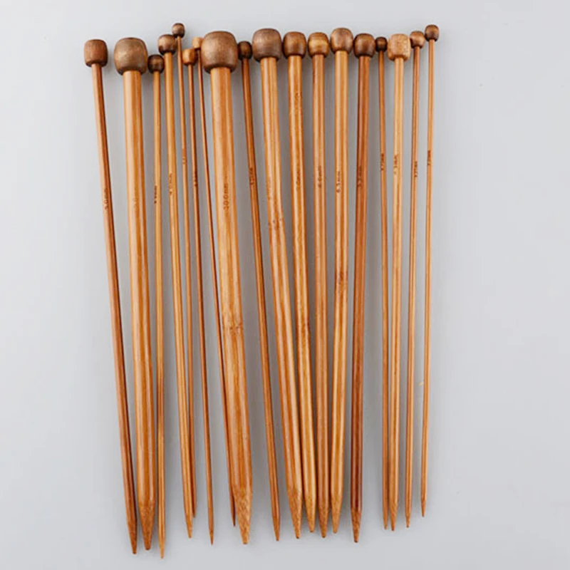 36 шт. Бамбуковые Спицы для вязания крючком Пряжа аксессуары для вязания 18 Размер s 2 шт/размер