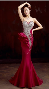 

2019 Free Shipping MJ438 Long evening dress vestidos de baile longo com renda