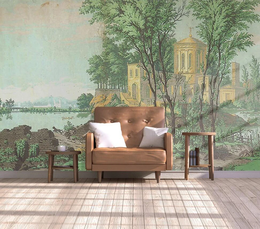 

Decorative wallpaper Medieval rain forest background wall painting