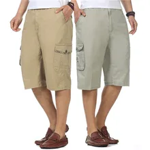 Мужские шорты свободные однотонные шорты мужские хлопковые повседневные пляжные брюки с эластичной резинкой на талии