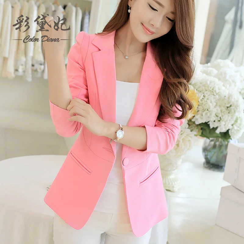 

New 2019 Spring and Summer Fashion Slim Female Suit Jacket Long-sleeved Ladies Casual Small Suit Female Jacket