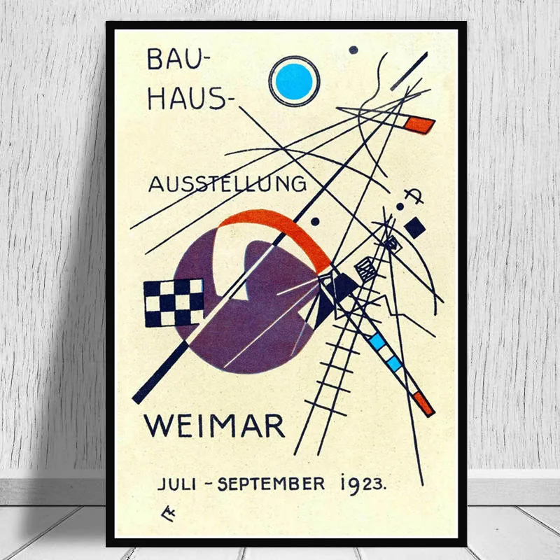 Постеры и принты Bauhaus Ausstellung 1923 Weimer выставочный плакат настенная художественная картина холст живопись для комнаты домашний декор - Цвет: 0018