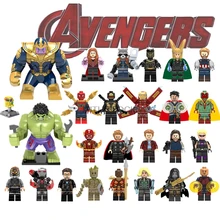 Супергерой фигурка Мстители Капитан Марвел звезда-владыка ОСА Человек-паук Тор Хеля Халк танос Surtur строительный блок