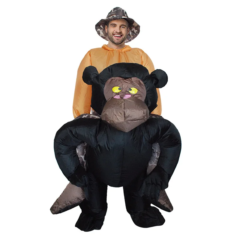 King Kong back man chimpanzee mount Креативная одежда реквизит для вечерние Одежда животных