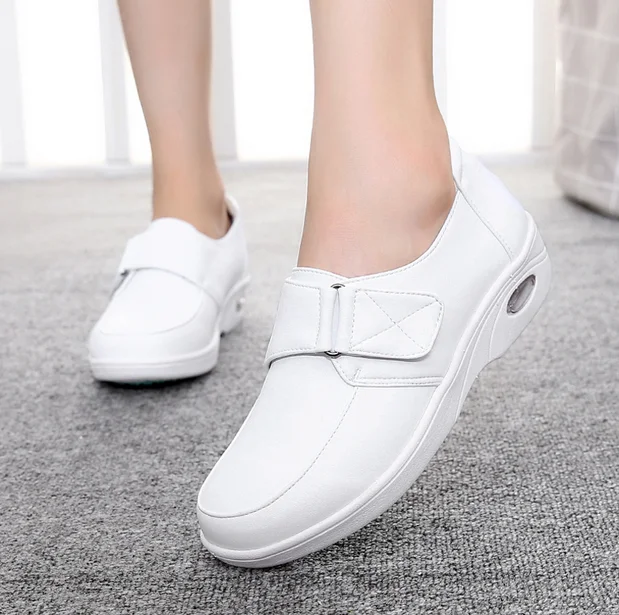 

Women Fashion Hospital Flat Comfor Casual White Skidproof Nursing Shoes Autumn Spring White E86