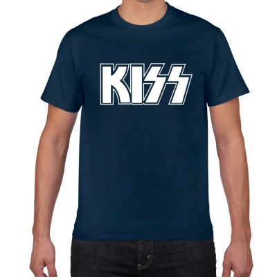 Новая футболка Kiss End of The Road Tour, Мужская футболка размера плюс, рок-группа, Мужская футболка, хлопок, Повседневная футболка, Мужская Уличная одежда, топы - Цвет: purplish blue