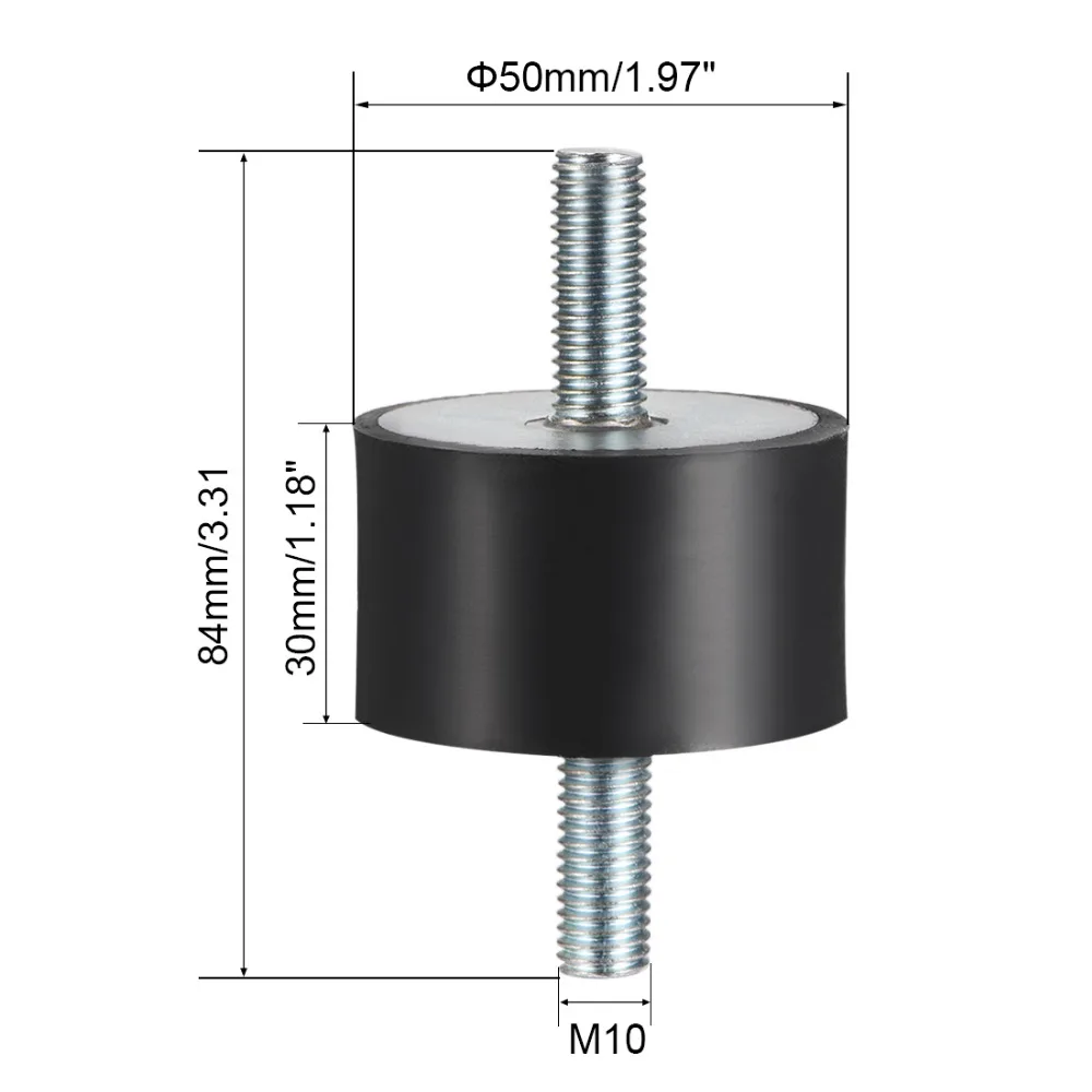 Uxcell 1 шт. резиновые крепления вибрационные изоляторы цилиндрический амортизатор с шпильками для кондиционирования воздуха велосипедный дюбель 17 размеров