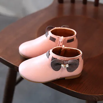

Newest Toddler Baby Girls Children Fashion Bowknot Sneaker Boots Zipper Casual Shoes Little princess Anti-slip Spring/Autumn