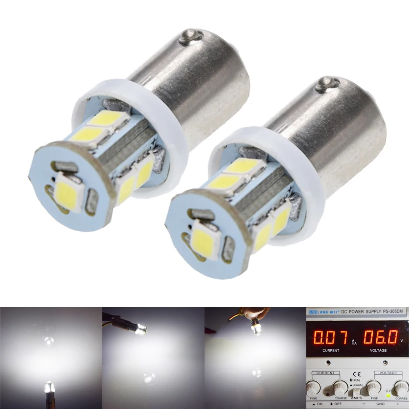 

2/4 Pcs BA9S T11 T4W Bayonet 7 SMD 2835 LED White 6000K Warm White 4300K Car Motor Instrument Panel Dash Gauge Light Bulbs 6V DC