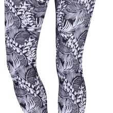 JIGERJOGER черные тропические листья леса напечатаны высокого качества Талия Леггинсы Капри 7/8 шорты для йоги баланс компрессионные колготки