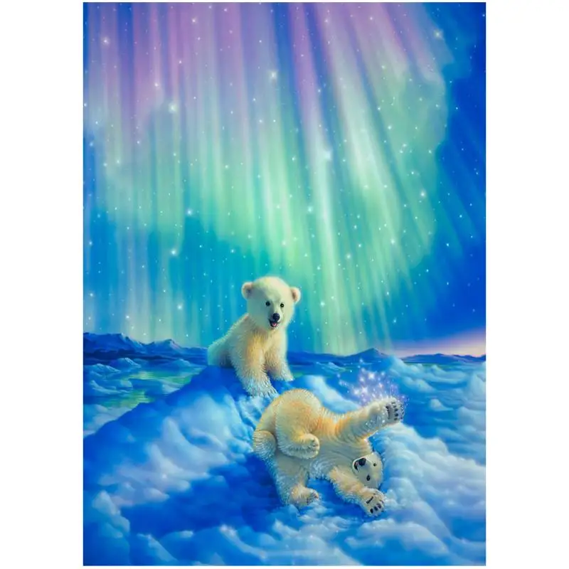 

5D DIY Diamond Painting Needlework Diamond Mosaic Diamond Embroidery Two Polar Bear Pattern Hobbies and Crafts Home Decor Gifts