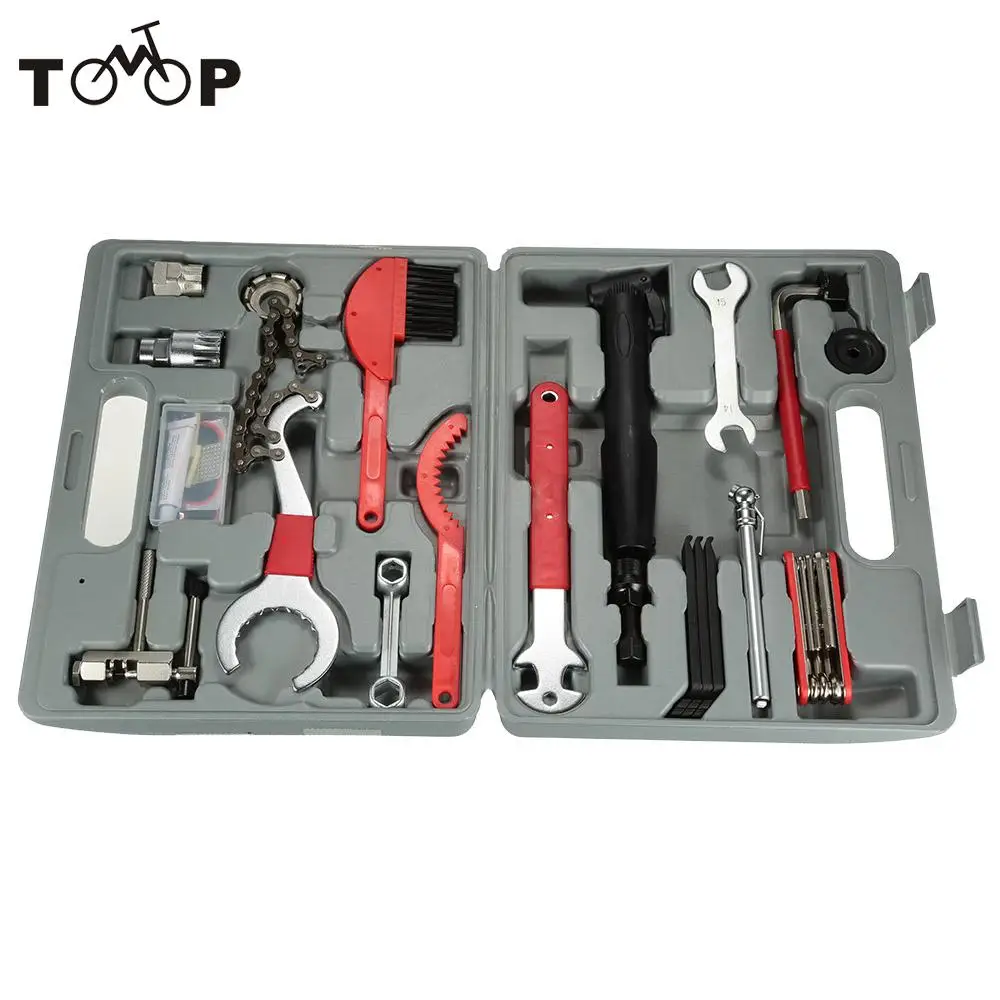 

Bicycle Repair Tool Set Lixada 17 in1 Bicycle Cycling Bike Multi-function Repair Tool Kits Pedal Wrench Crankset Brush Spanner
