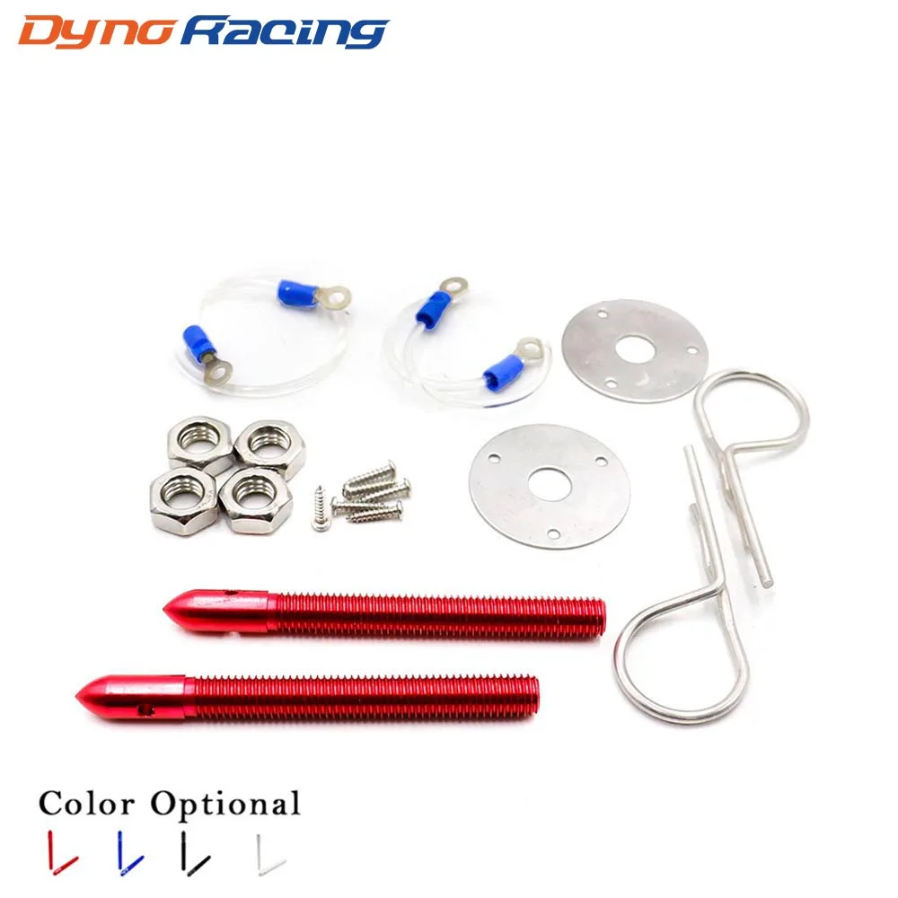 

Four colors Alloy Bonnet Hood Pin Locks Kit Down Hood Locks Pins fit ALL Racing Speed YC100276