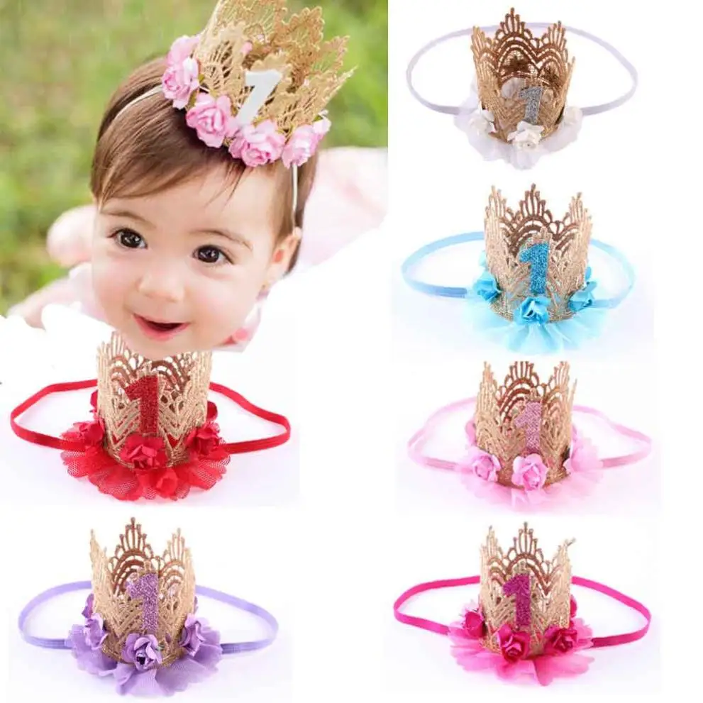 Baby Hair Accessories Hair Clips Flower Crown Lace Baby Girl Headbands